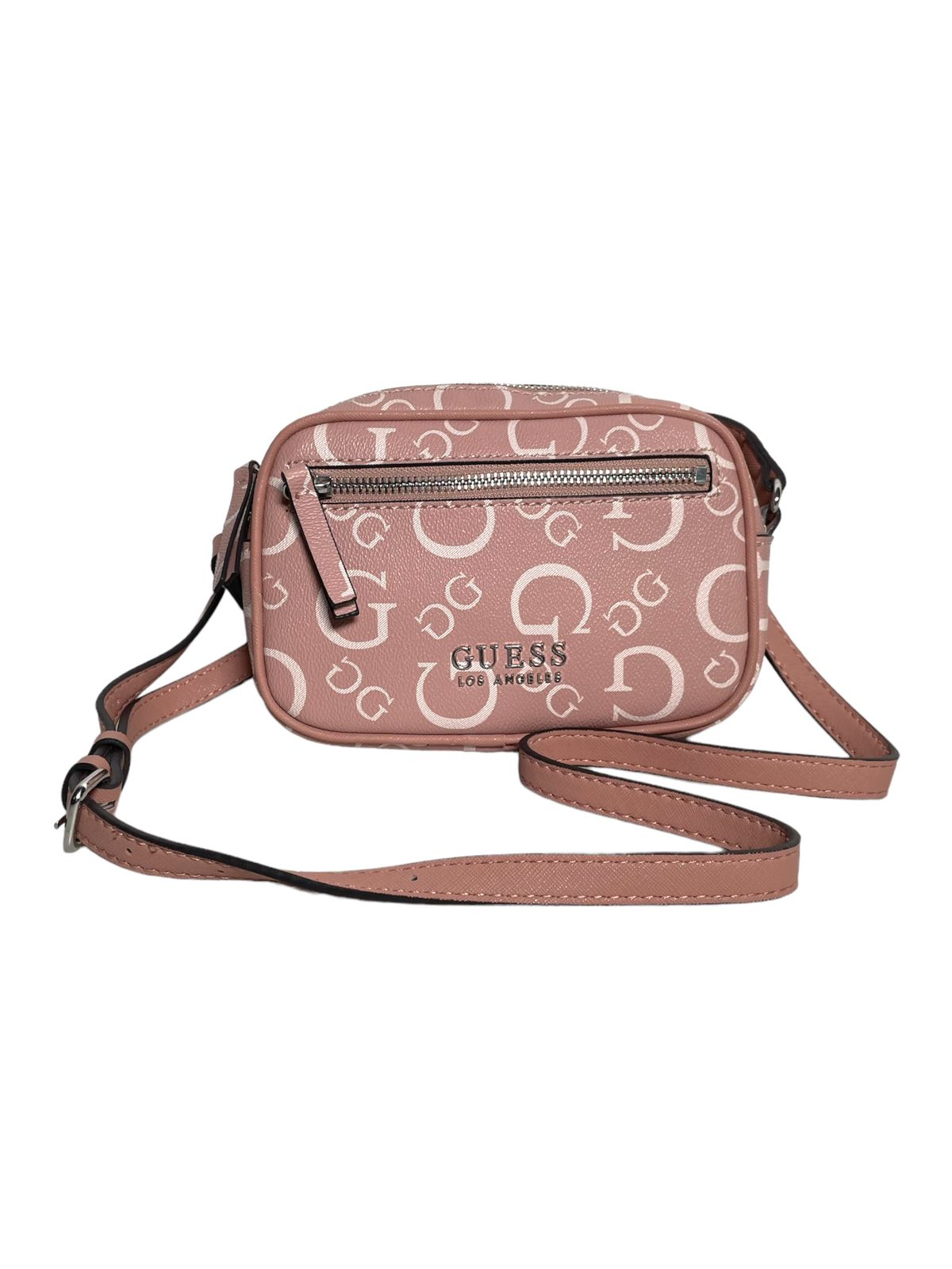 BOLSO GUESS ROSA Y CAFÉ