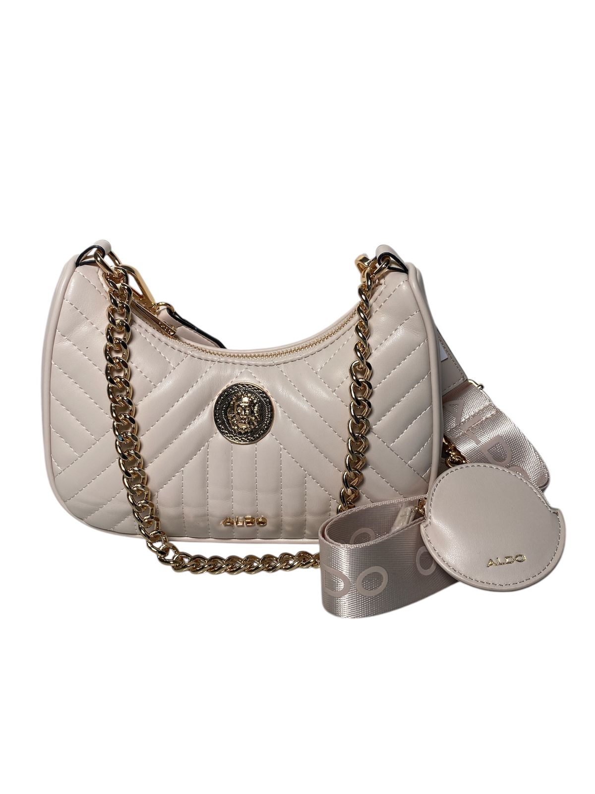 Bolso Acolchado ALDO: Elegancia y Funcionalidad color Crema