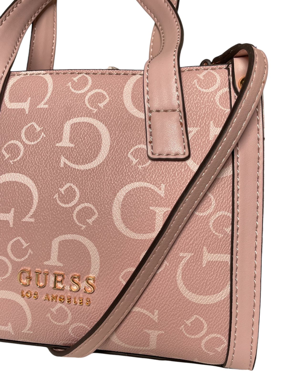 BOLSA MEDIANA GUESS ROSA ESTAMPADA