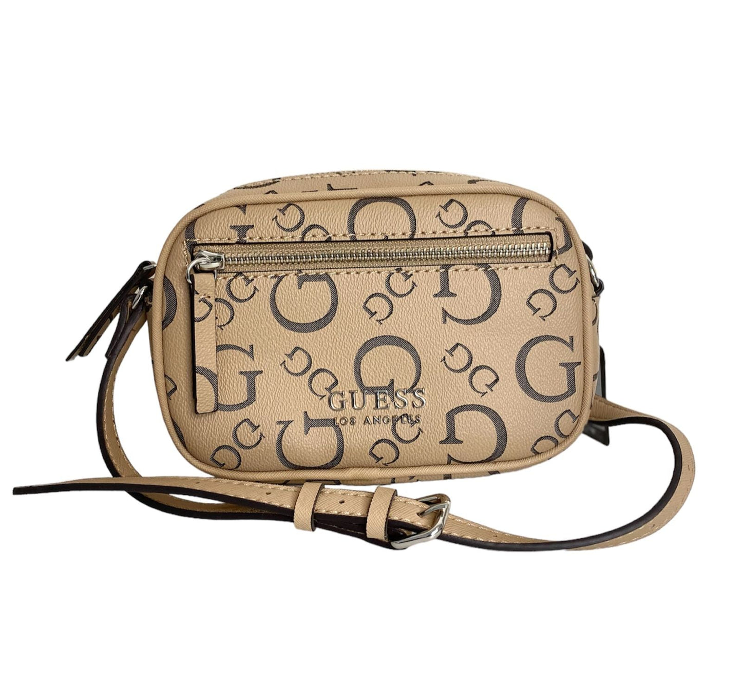 BOLSO GUESS ROSA Y CAFÉ