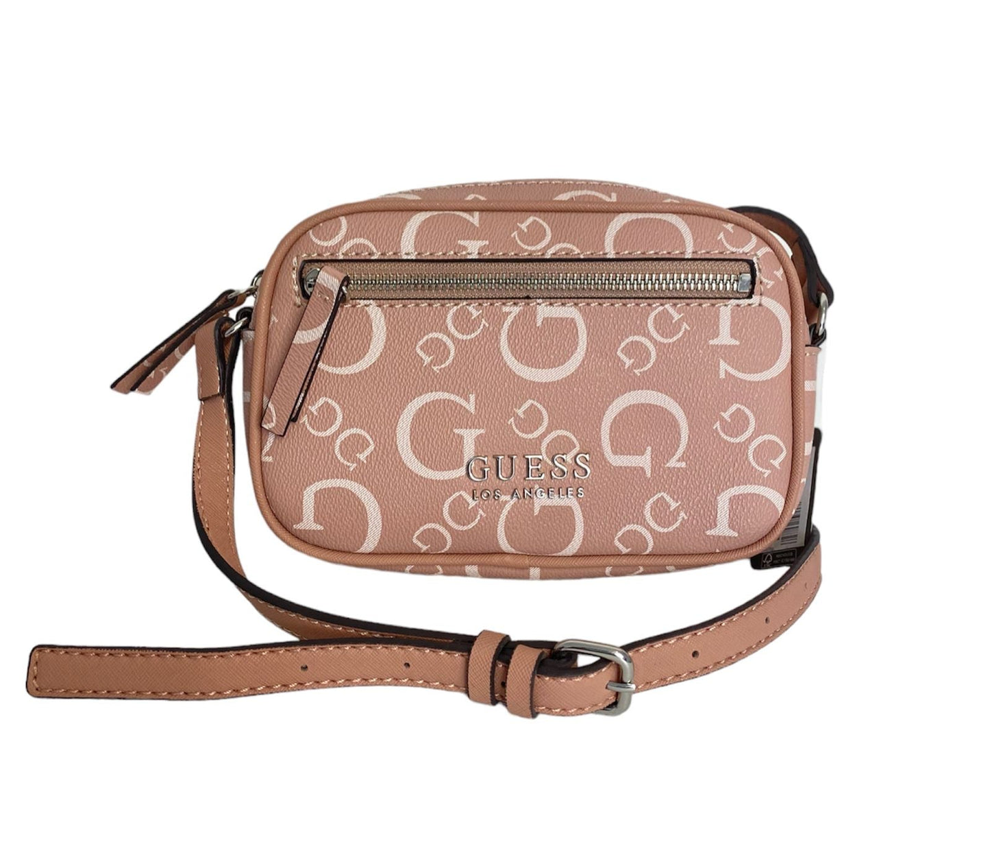 BOLSO GUESS ROSA Y CAFÉ