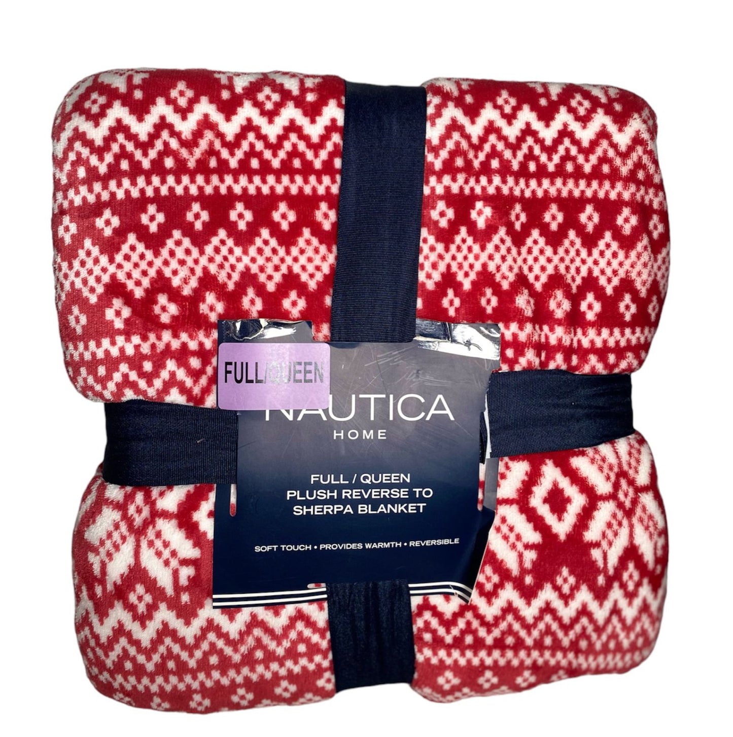 COBIJA NÁUTICA ROJA TAMAÑO QUEEN