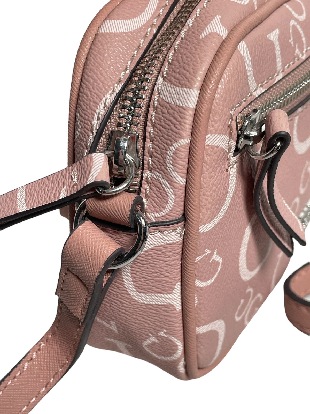 BOLSO GUESS ROSA Y CAFÉ