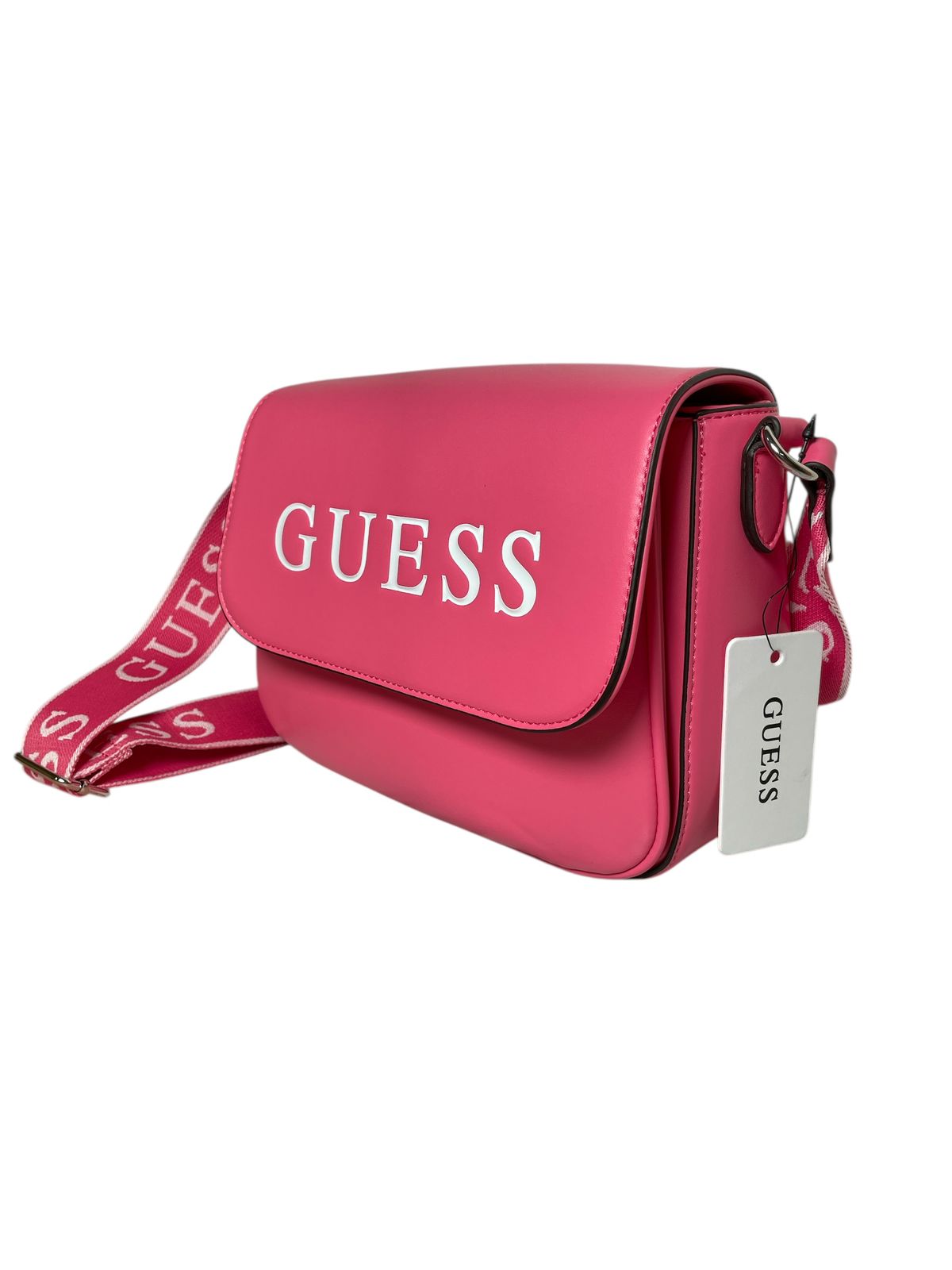 Mini Bolso Crossbody Guess - Color Fucsia de Impacto